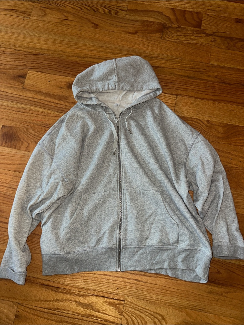 Old Navy Light Heather Gray Zip Hoodie